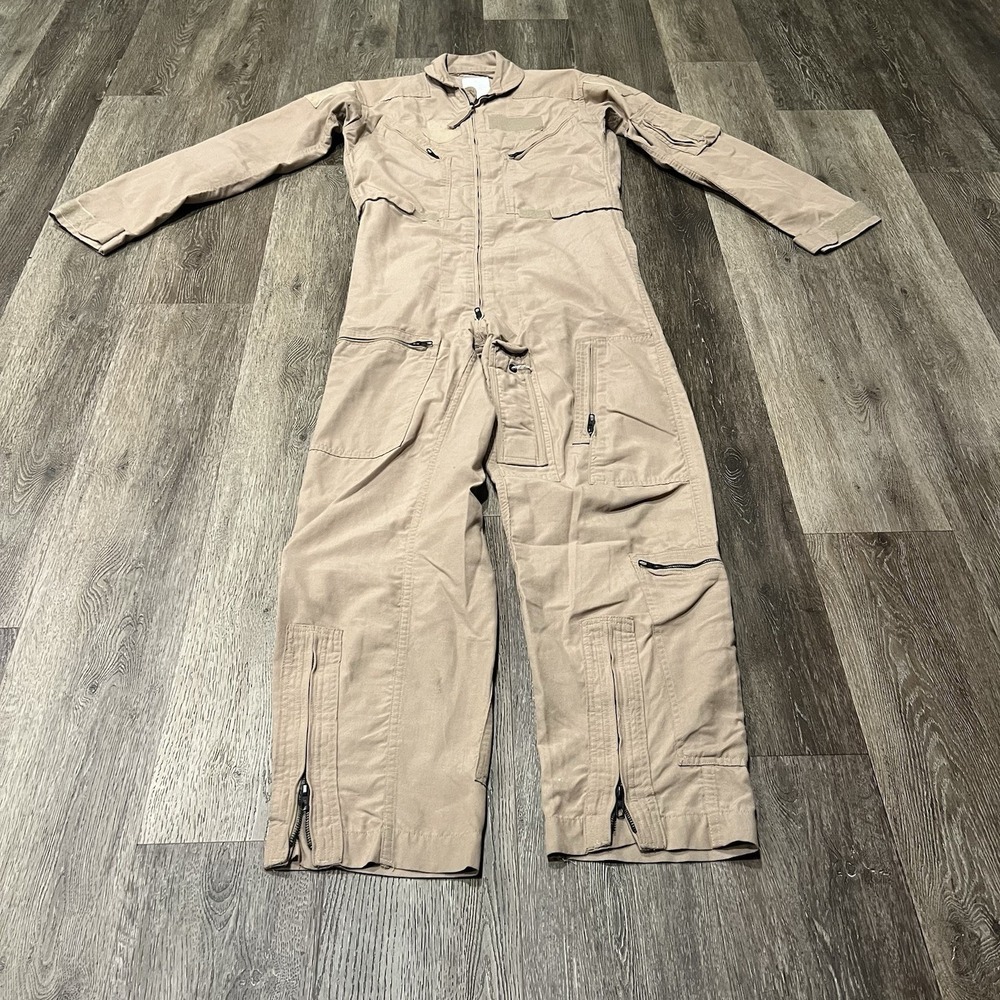 Coveralls CWU 27/P Flyers Desert Tan Flight Suit Size 36L Type I Class 2